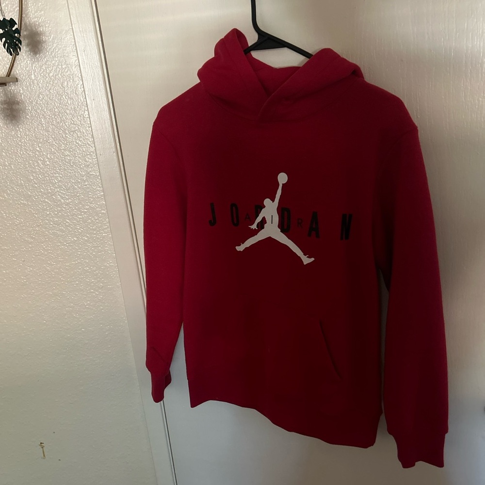 Black red and white Jordan hoodie